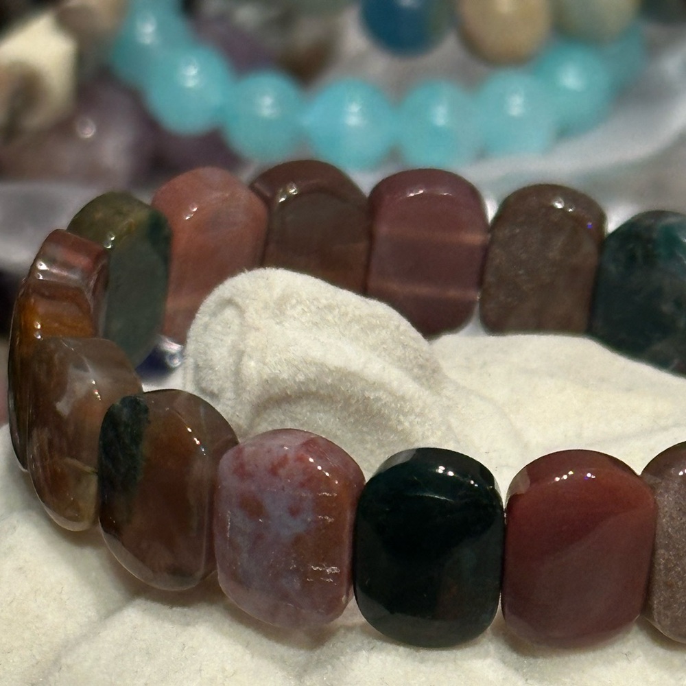 Indian Agate Soft Bangle Size 7.25